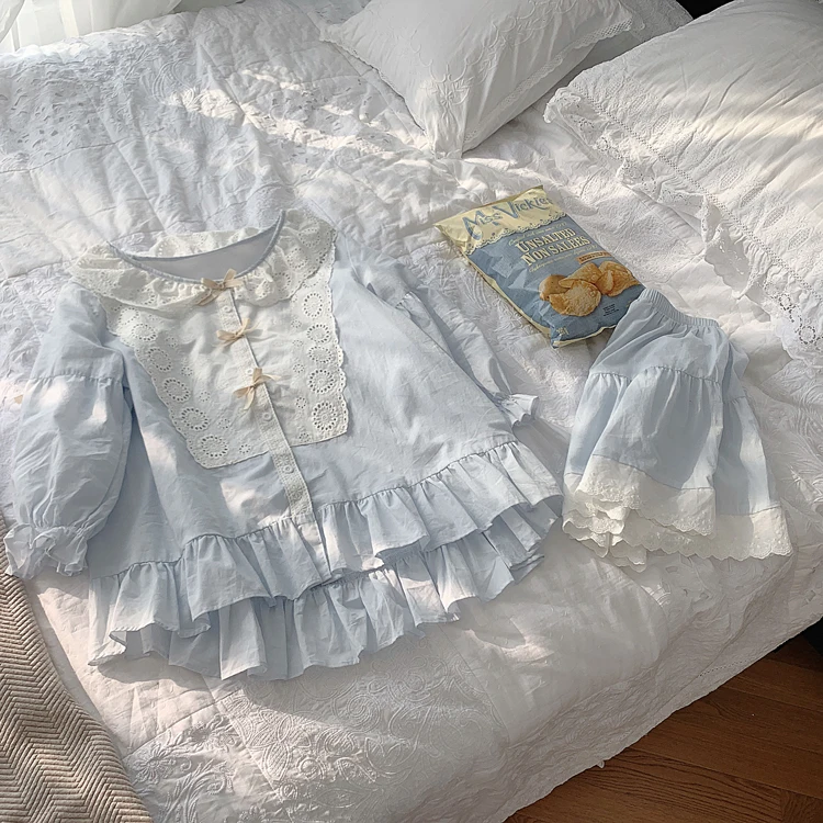 Летние мягкие женские хлопковые пижамы с вышивкой, комплекты с коротким рукавом, сексуальные шорты, пижамы, мягкая винтажная Пижама принцессы, S-XL