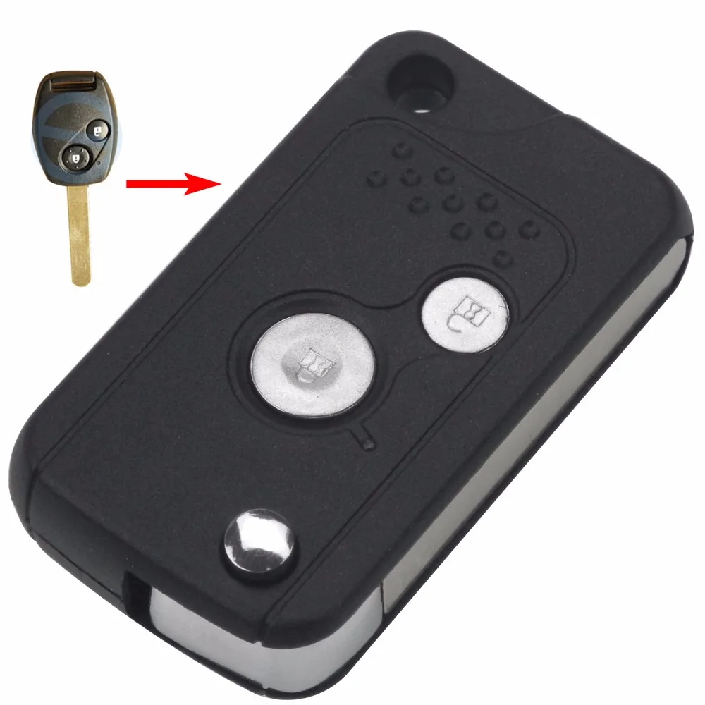 

2 Buttons Modified Car Folding Flid Key Case Cover For Honda Accord Civic CRV Pilot Key Cover Car-Styling