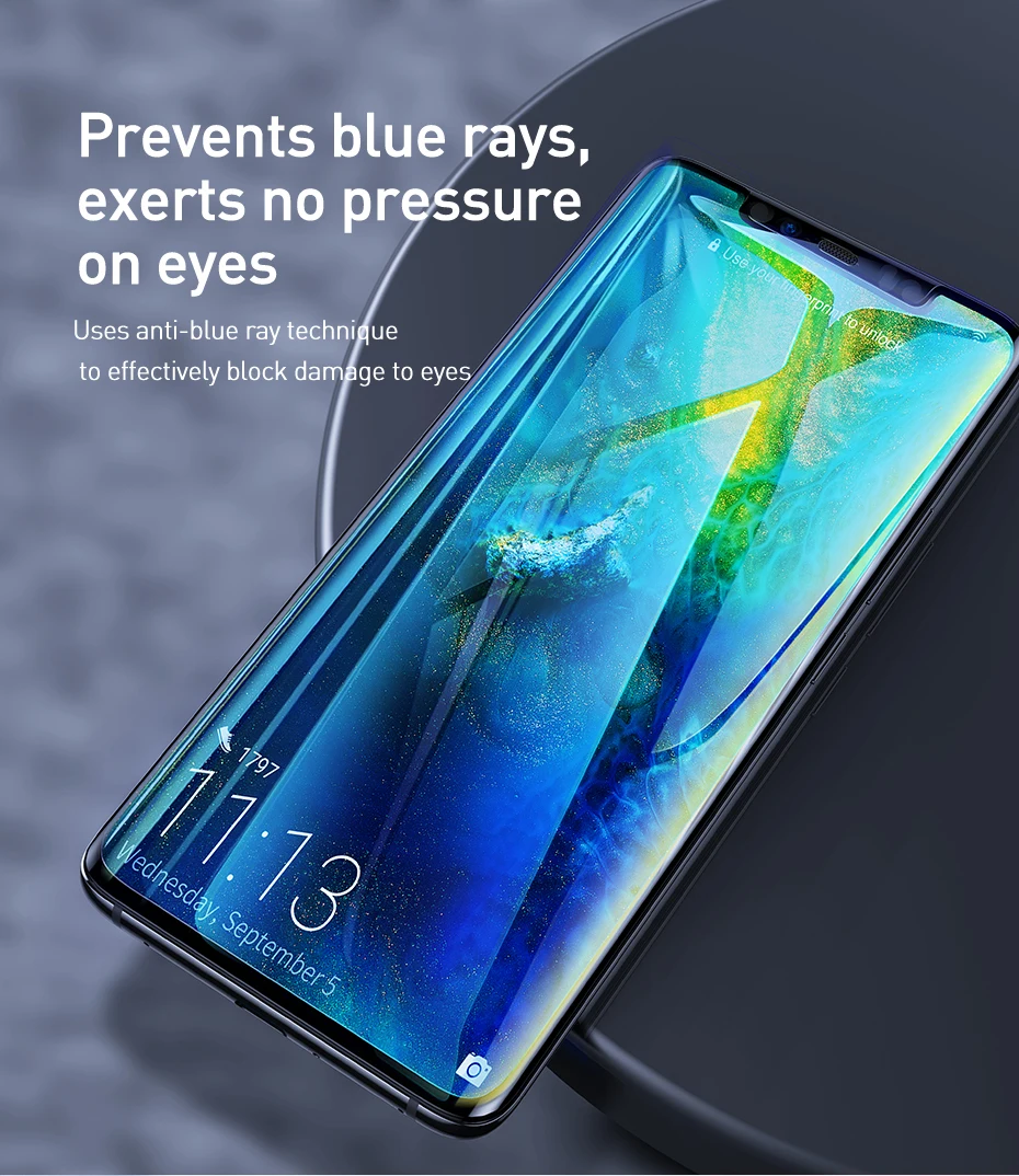 Ультратонкая защитная пленка Baseus 2 шт 0,15 мм для huawei mate 20 Pro с полным покрытием, Взрывозащищенная защитная пленка