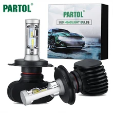 Partol 50 Вт 8000lm H4 H13 H7 H11 9005 9006 автомобилей светодиодные Фары для авто csp чипы, светодиодные Фары для автомобиля автомобильных фар спереди light 6500 К