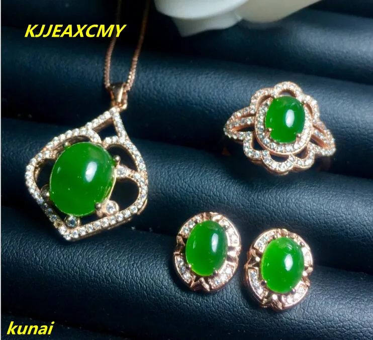 KJJEAXCMY boutique jewels 925 pure silver inlaid with natural jasper female pendant ring earrings 3 pieces of jewelry gift neckl KJJEAXCMY boutique jewels 925 pure silver inlaid with natural jasper female pendant ring earrings 3 pieces of jewelry gift neckl