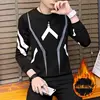 Hot Seller Sweatshirts Men Streetwear Black Striped Pullovers Fashions 26-Models Male New EqyrMjnk