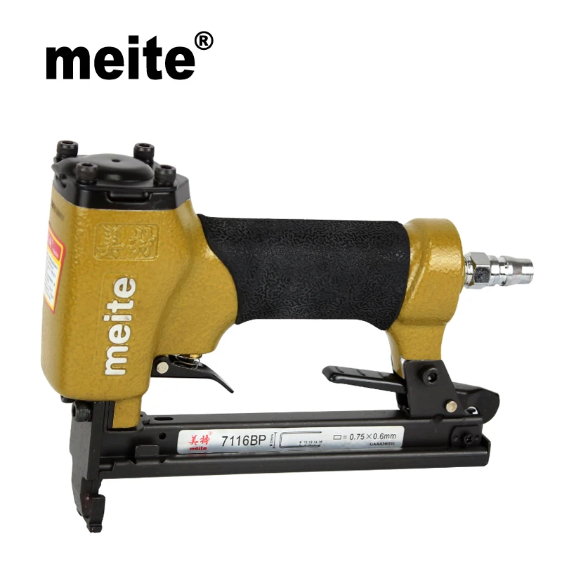 Meite 7116BP 22GA crown 9.1mm fine wire staple gun pneumatic fur fixing