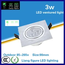3W LED Grille lamp AC85-265V single head ceiling lamp energy saving LED downlight spotlight