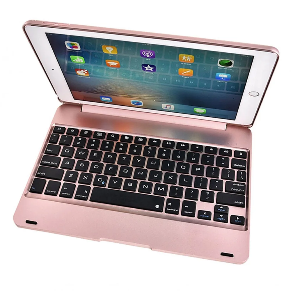

For iPad 9.7 2017 2018 6th Folding Laptop Design Wireless Bluetooth Keyboard Foldable Stand Case For Ipad Air / Air 2 / Pro 9.7