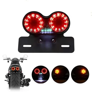 

Universal Custom Motor Motorcycle Tail Light and License Plate Holder Turn Signals Brake Stop Lights for BMW Kawasaki Triumph