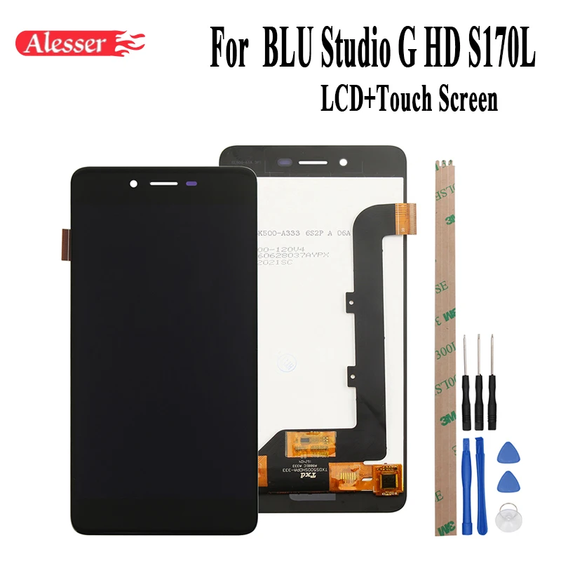 

Alesser For BLU Studio G HD S170L LCD Display and Touch Screen Assembly Parts 5'' Replacement Mobile Phone Accessories+Tools