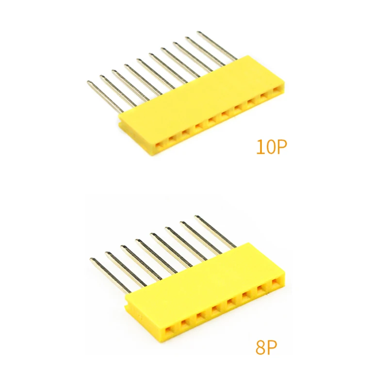 60 шт цветные 2,54 мм Однорядные прямые штыревые коннекторы гнездо 11 мм длинные штыревые разъемы PCB