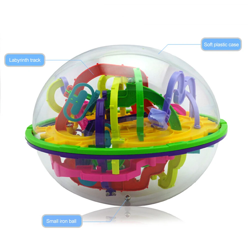 3D Magic Maze Ball 100 Levels Intellect Ball Rolling Ball Puzzle Game Brain Teaser Children Learning Educational Toys Orbit Game 3D Magic Maze Ball 100 Levels Intellect Ball Rolling Ball Puzzle Game Brain Teaser Children Learning Educational Toys Orbit Game
