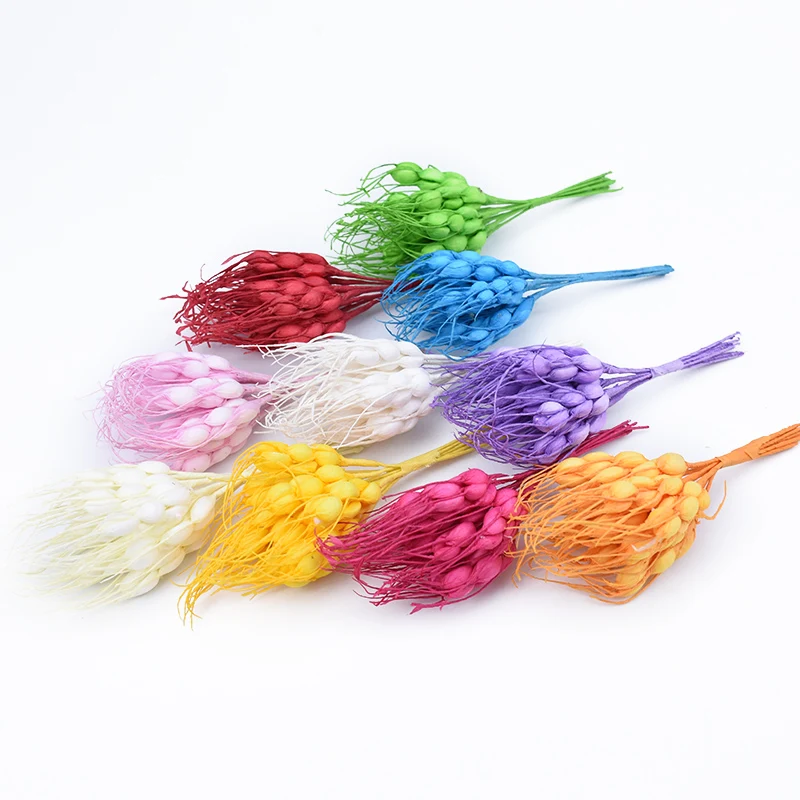 

10pcs Artificial plants DIY christmas Garlands cheap Silk flowers for scrapbooking fake Wheat ears diy pompon wedding home decor