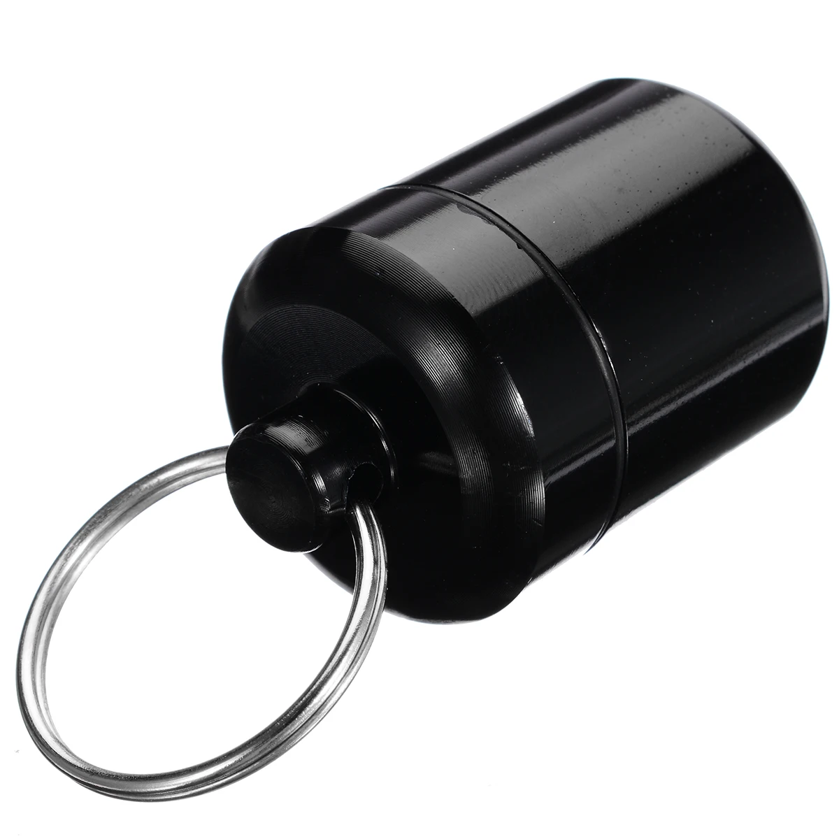 1Pcs Waterproof Pill Box Medicine Bottle with Keychain Aluminum Alloy Capsule Pill Storage Empty Bottle