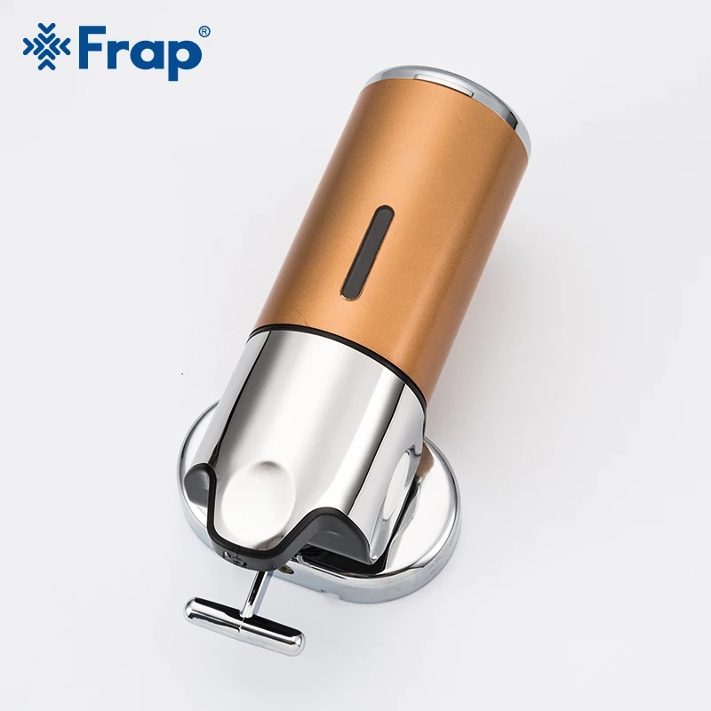 FRAP Bathroom Soap Dispenser Wall-mounted Soap Box Gold Finished Kitchen liquid Soap Dispenser Pop Up Soap Bottle tap