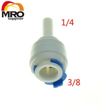 

5pcs 3/8" OD Tube Quick Connection 1/4" Pipe Type Straight Connector RO Water Reverse Osmosis Aquarium System Connector Fitting