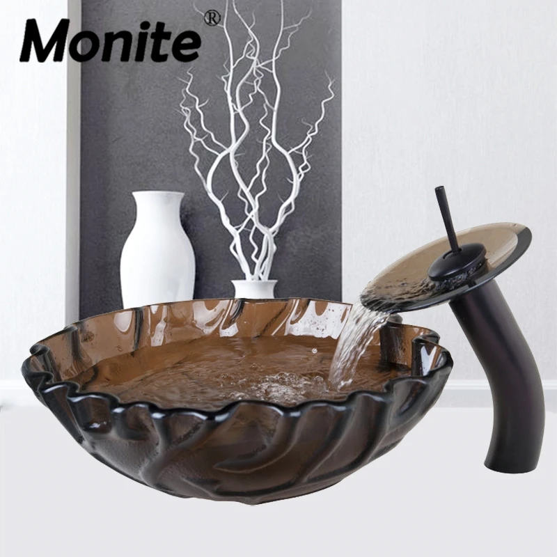Unique Design Wave Side Transparent Basint Tap+Washbasin Glass Hand-Painted 4188-1 Lavatory Bathroom Sink Bath Mixer Faucet Unique Design Wave Side Transparent Basint Tap+Washbasin Glass Hand-Painted 4188-1 Lavatory Bathroom Sink Bath Mixer Faucet