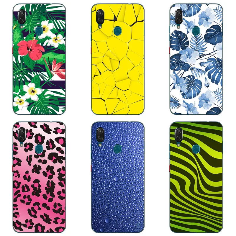 

For ZTE Blade V10 vita Case Silicon Painted flowers cartoon animals Painting Soft TPU Back Cover for Zte V10 vita protect case