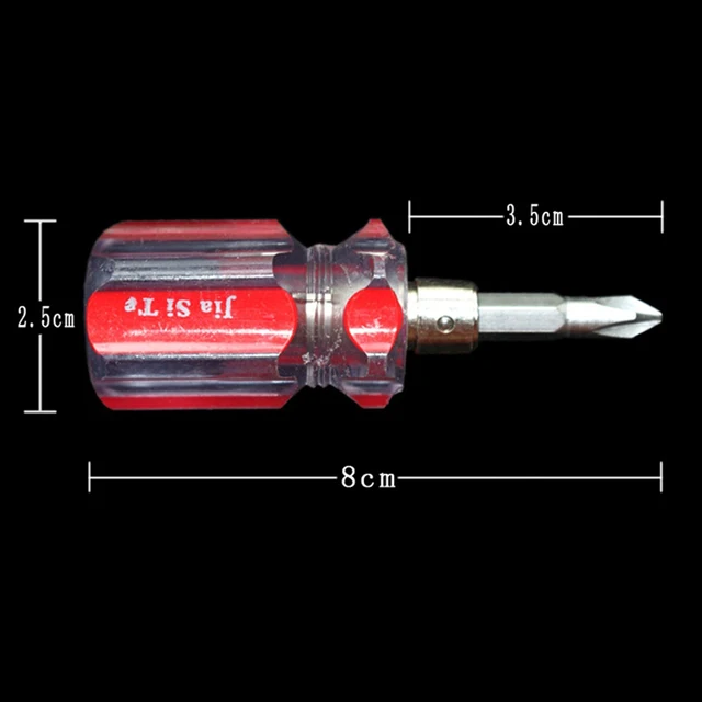 New Mini Dual Purpose Stainless Steel Retractable Screwdriver Cross Head Screwdriver Slotted Screwdriver