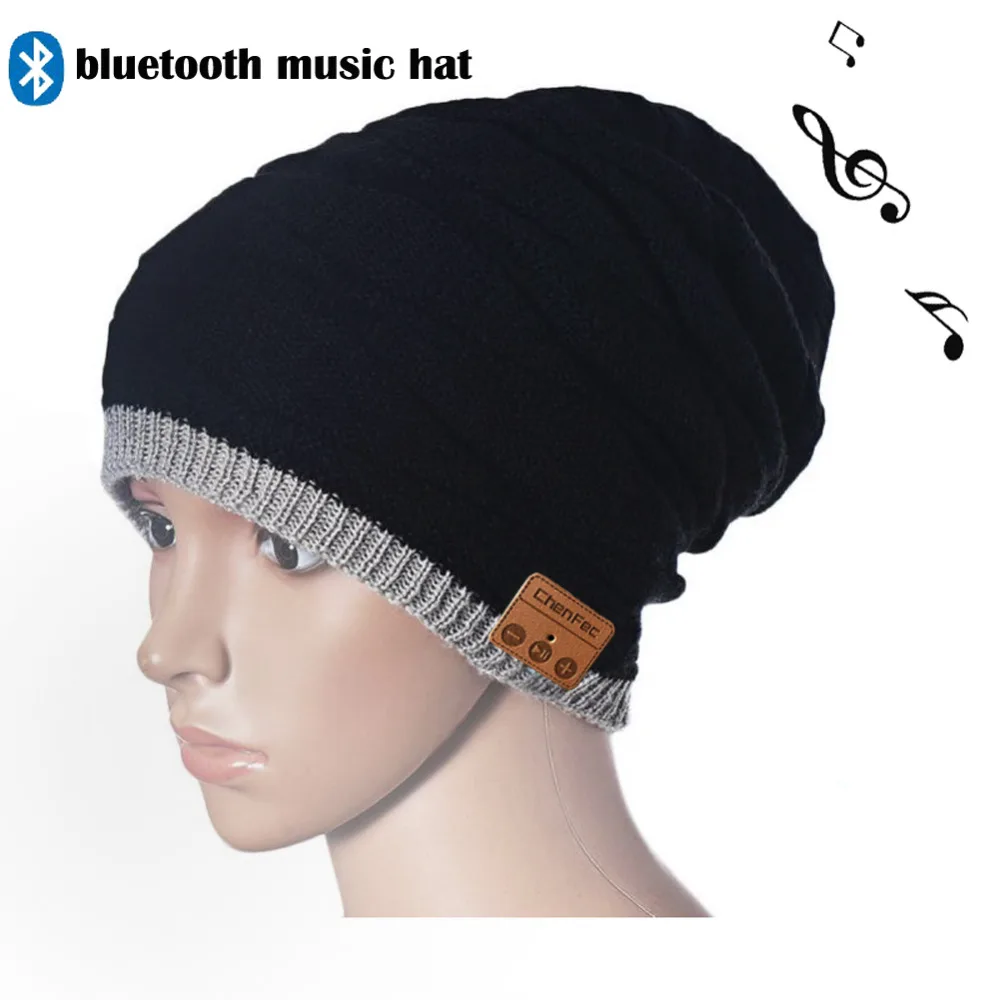 

Newest Soft Warm Beanies Bluetooth Cap with Wireless Bluetooth hat Headphone Speaker Mic Smart hats Headset Christmas gift V3.0