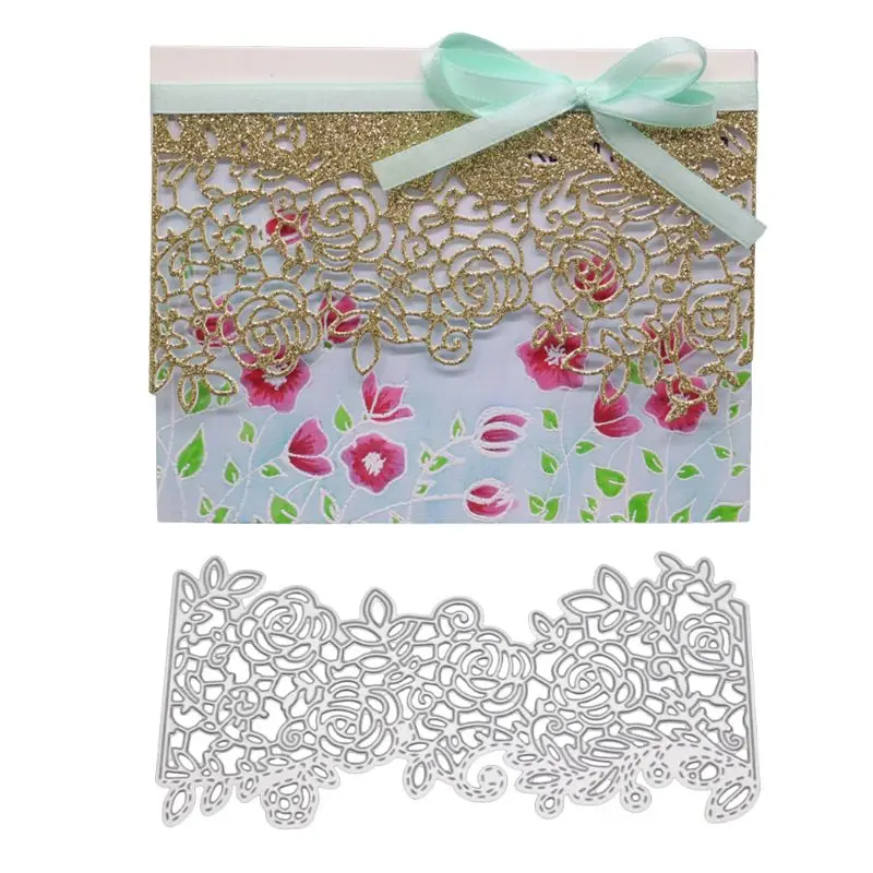 

Lace Border Metal Cutting Dies Stencil DIY Scrapbooking Album Stamp Paper Card Embossing Craft Decor