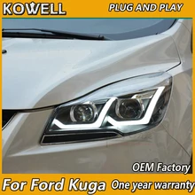 KOWELL автомобильный Стайлинг для Ford Kuga фары светодиодный 2013 фары DRL Объектив Двойной Луч Биксенон HID автомобильные аксессуары