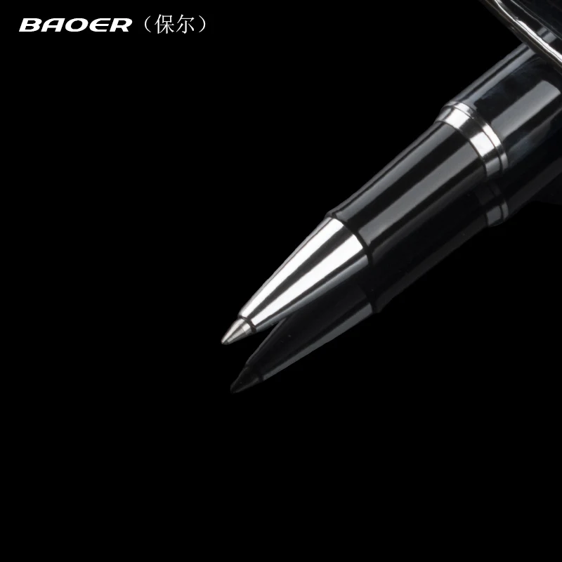 Baoer белоснежная и черная полированная ручка для письма|black and white pen|office pensnow ball pen |