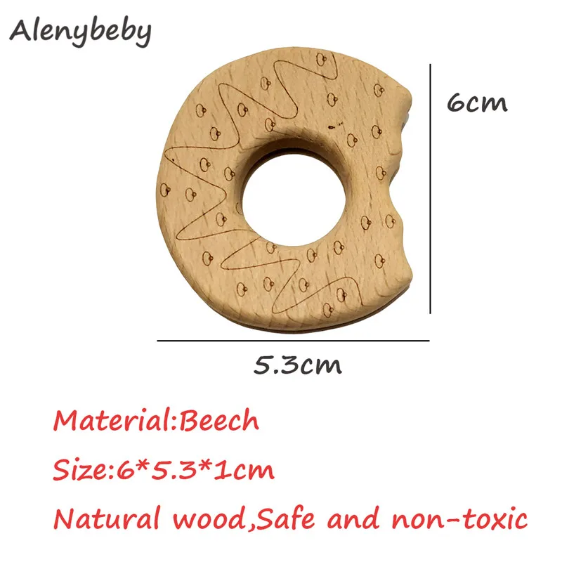 1pcs BPA FREE Natural Wood Teether Cartoon Animal Shape Wooden Baby Teether Toy Safe New baby Teething Toys Baby Shower Gift