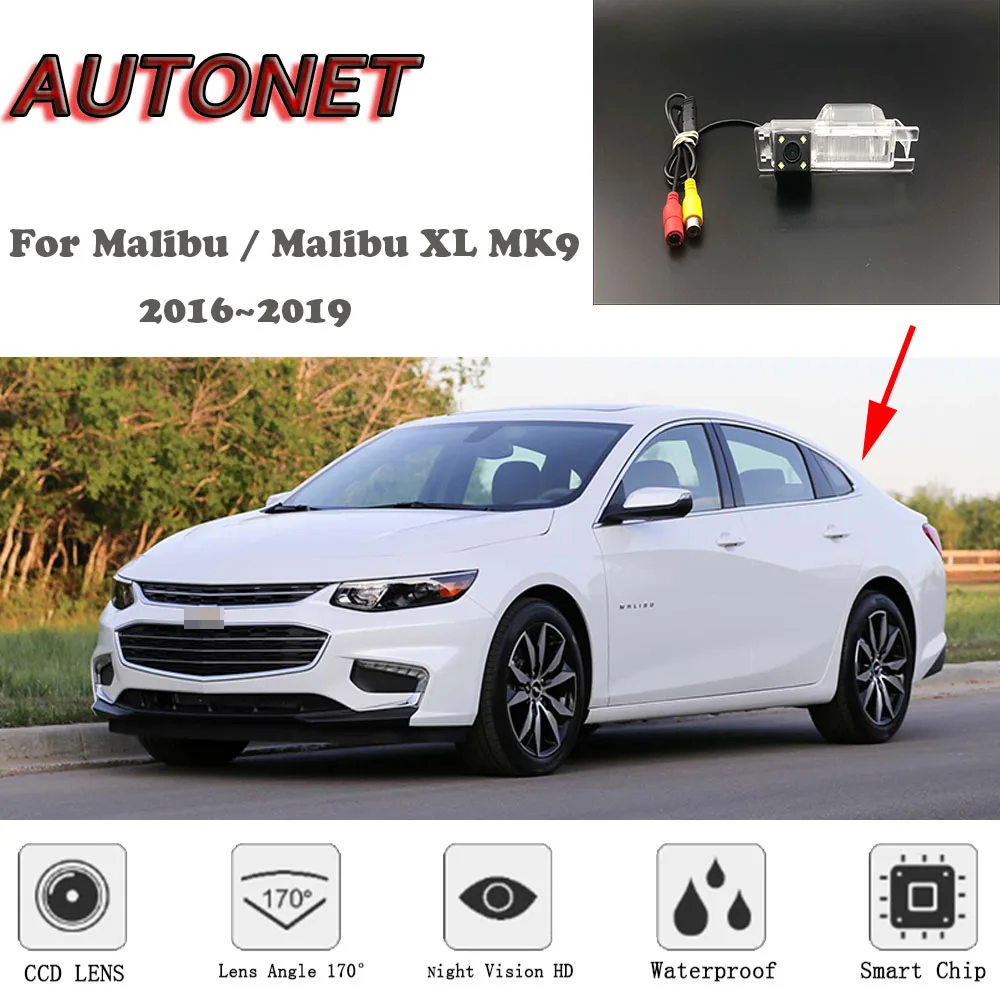

AUTONET HD Night Vision Backup Rear View camera For Chevrolet Malibu /Malibu XL MK9 2016~2019 /CCD /RCA Standard /Parking Camera