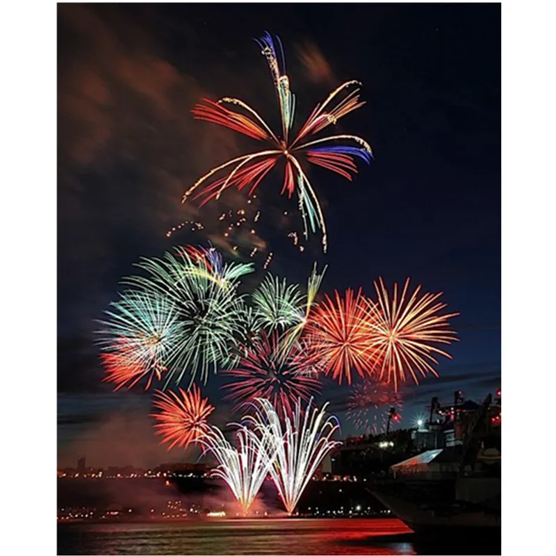 

5D DIY full round diamond painting fireworks landscape cross stitch mosaic diamond home decoration gift