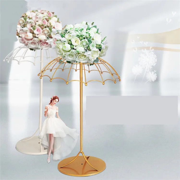 Свадебный фон, вечерние украшения, зонтик, Цветочная стойка, креативный дорожный свинец, искусственный цветок, стол, центральные части, подсвечник, ваза