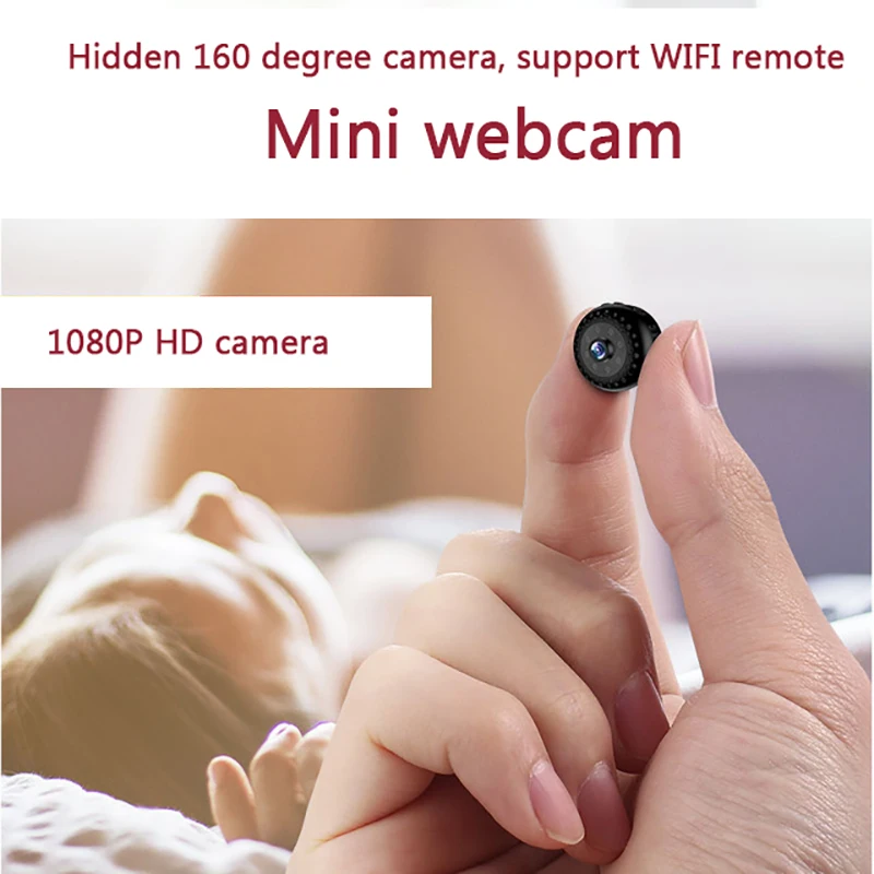 

TOP 1080P HD webcam 160 - degree wide Angle mini cameras support WIFI network night vision remote monitor for phone
