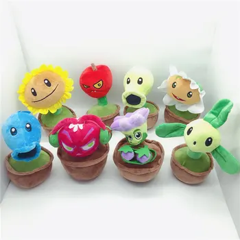

Newest Flower Pot Plants Vs Zombies stuffed Plush sunflower pea 20-23CM Toys Doll Baby Toy for Kids Gifts Drop Shipping