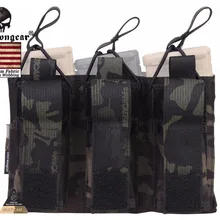 Emersongear Mag Pouch 5,56 Пистолет тройной Открытый Топ армейский Чехол Мультикам черный EM6363MCBK