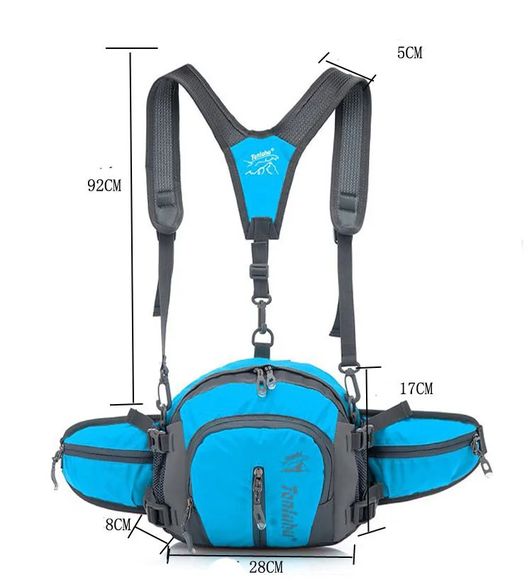 Спортивная сумка для альпинизма, велосипеда и бега, с карманами для движения, водонепроницаемая, 6 цветов, Мужская поясная сумка, многоцелевой рюкзак