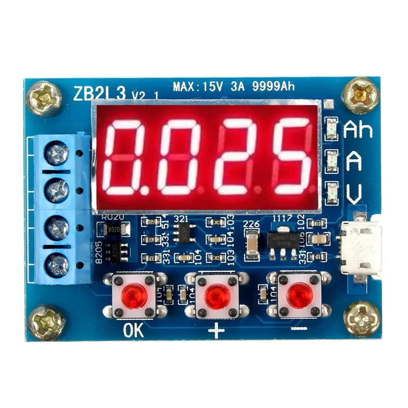 

18650 Li-ion Lithium Battery Capacity Tester 1.2v 12v + Resistance Lead-acid Battery Capacity Meter Discharge Tester
