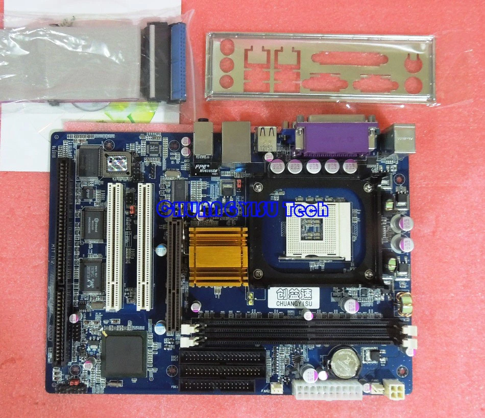 cheap pc motherboard Free shipping CHUANGYISU for CYSMBD-845GL1 845GV motherboard with 1 ISA slots,1 COM,2 IDE,socket 478,VGA,NEW,One year warranty motherboard