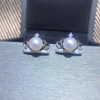 

Crown Pearl Earrings Mountings Beautiful Earrings Findings, Earrings Settings Jewelry Parts Fittings Stud Earrings Accessories