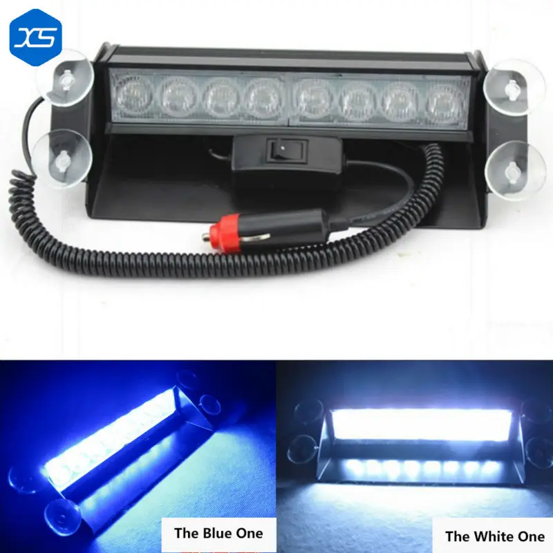 Best Led Car Emergency Lights Red White Yellow Blue 12V 8 led Vehicle