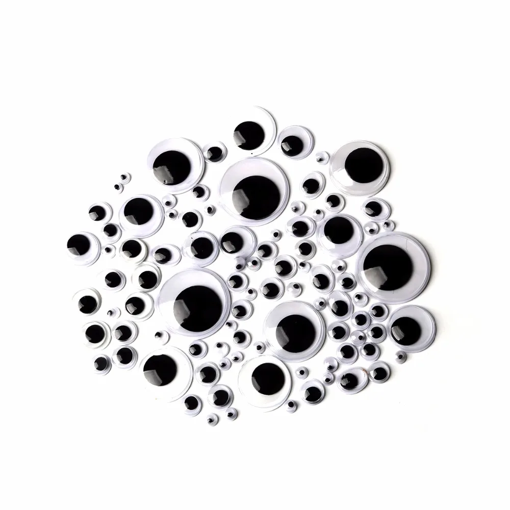 5-24 мм черные белые глаза самоклеющиеся Детские куклы ручной работы аксессуары швейный Декор DIY Скрапбукинг товары для рукоделия