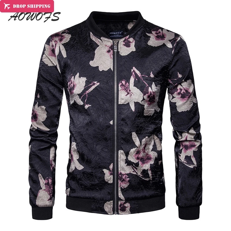AOWOFS New Brand Jackets Men Floral Jackets Men Plus Size Chinese Flowers Jackets and Coats Men Streetwear 2017 Autumn Outerwear AOWOFS New Brand Jackets Men Floral Jackets Men Plus Size Chinese Flowers Jackets and Coats Men Streetwear 2017 Autumn Outerwear