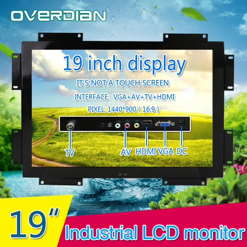 

19Inch/19" VGA/HDMI/TV/AV Interface Metal Frame Industrial Control Lcd Monitor Non-touch Screen TFT Type Computer's Display