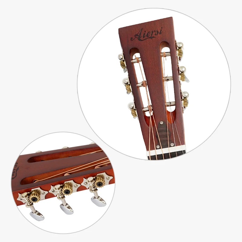 Aiersi бренд Sunburst Цвет винтажные колокольчики латунь корпус резонаторная гитара с бесплатным гитарным чехлом A39-SSV