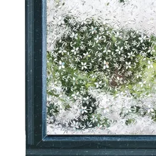 WXSHSH 3D лазерная Цветочная оконная пленка, без клея, статическая пленка, не клейкая, матовая, уличная наклейка на окно, домашняя декоративная стеклянная фольга
