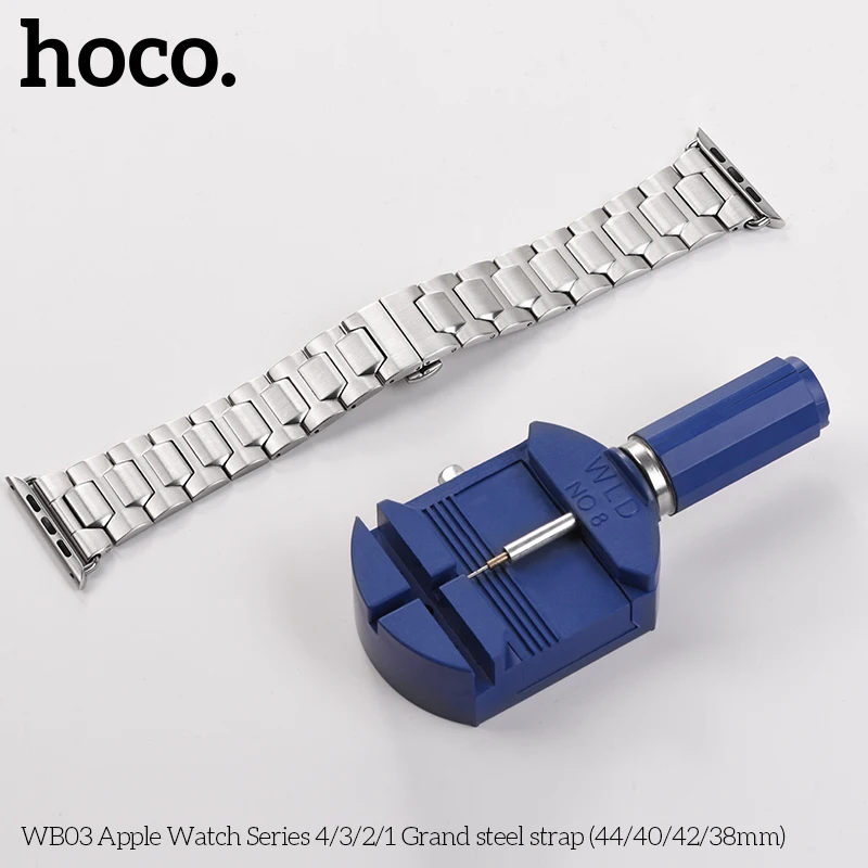HOCO Pinhen оригинальный ремешок из нержавеющей стали для Apple Watch серии 5 4 3 2