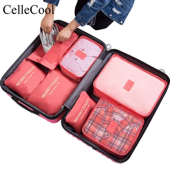 

7 PCS Travel Storage Bag Set Clothes Tidy Organizer Suitcase Pouch Travel Organizer Bag Case Shoes Packing Cube Bag Travel bag