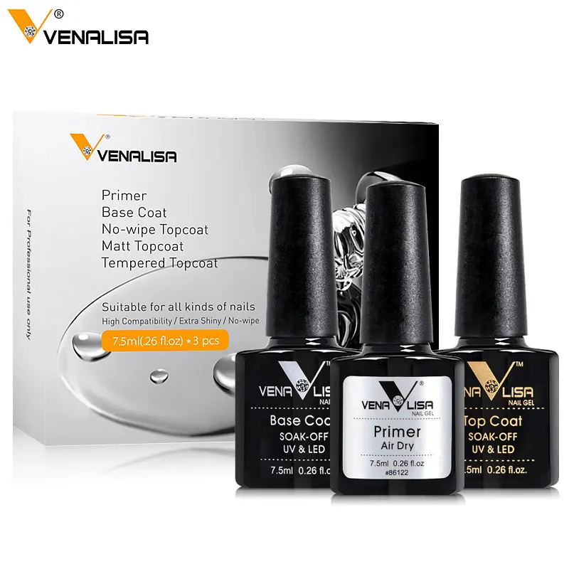 

Venalisa brand new nail kit nail art design tips manicure soak off uv led color gel nail polish nail shellaced lacquer kit