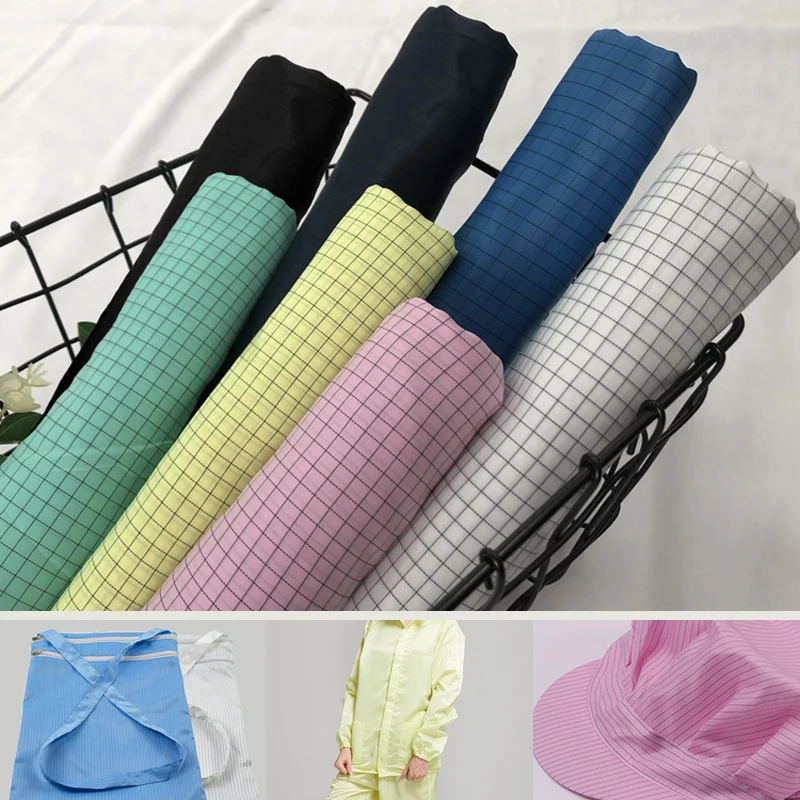 

100cm*150cm Anti-static & dust-free ESD antistatic fabric Clean cloth Fabric for work clothes of electronics factory