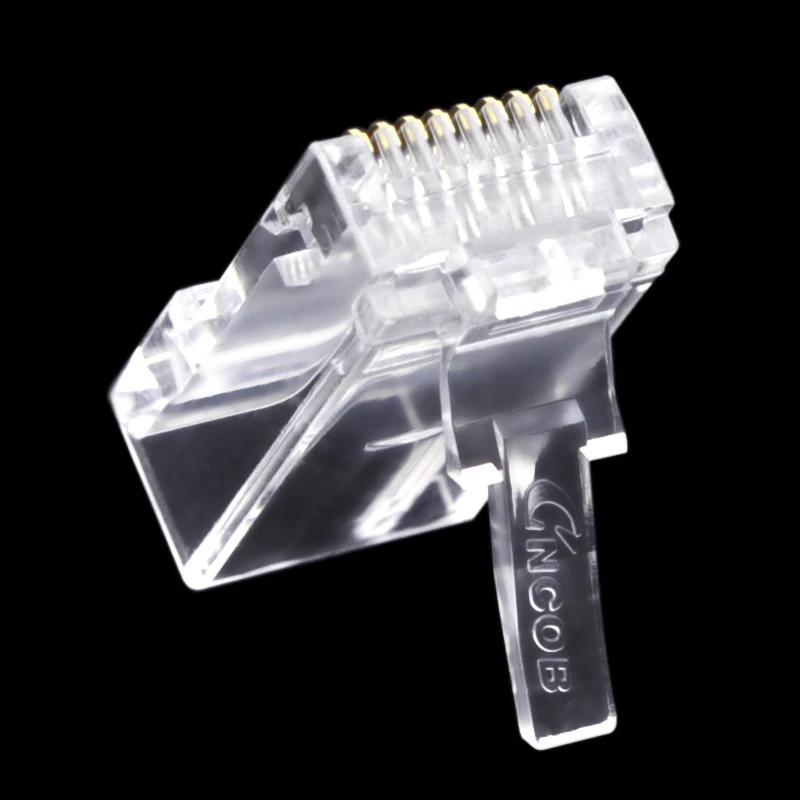 50pcs Cat6 two-piece rj45 network connector RJ-45 network cable modular plug