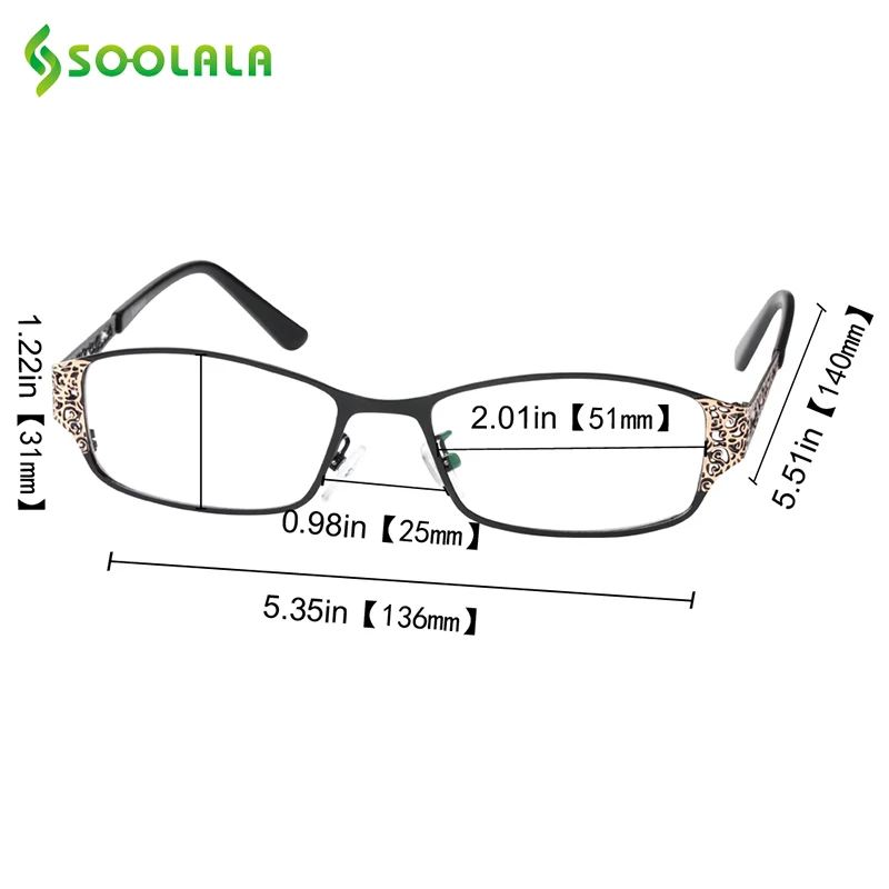 Kaufen SOOLALA Lesebrille Frauen Männer Hohl Arm Voller Umrandeten Lesebrille Dioptrien Presbyopie Brille + 0,5 1,5 1,75 2,25 zu 5,0