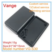 10pcs/lot electrical project box black ABS plastic material enclosure diy case 61*36*15mm with screws for connector product