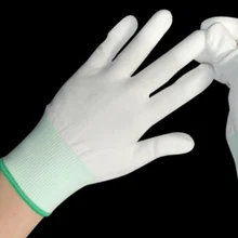 100 пар антистатические перчатки антистатические электронные рабочие перчатки с полиуретановым покрытием противоскользящие для защиты пальцев