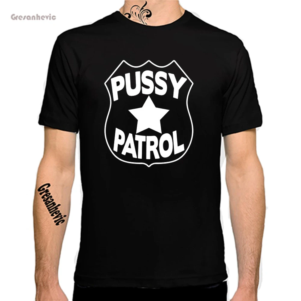 Gresanhevic 2017 pussy patrol 2017 новая мода мужская футболки с коротким рукавом футболка хлопок футболки мужской clothing